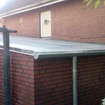 Nyt tag på garage. Nye spær da den gamle konstruktion var fejl og underdimosioneret.